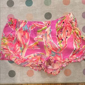 Lilly Pulitzer Pink and Green High Waist Shorts